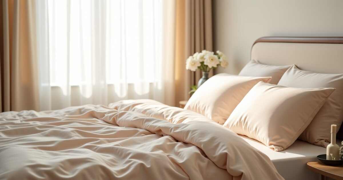 La soie au quotidien : un luxe discret pour transformer la chambre en cocon de douceur